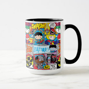 Caneca Padrão do Livro da Liga da Justiça Chibi