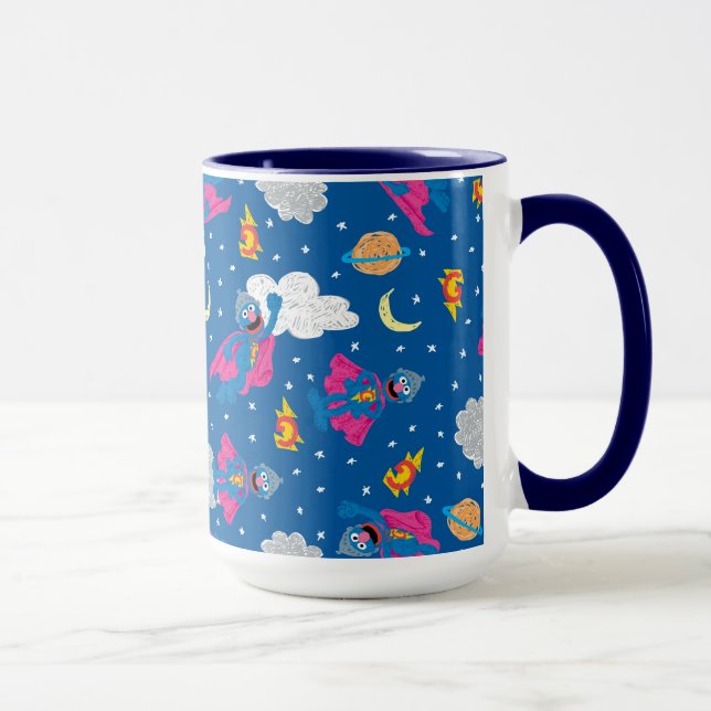 Caneca Padrão do Super Grover 2.0 no Céu Noturno (Direita)
