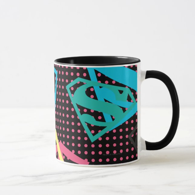 Caneca Padrão e Bolinhas do logotipo da Supergirl (Direita)