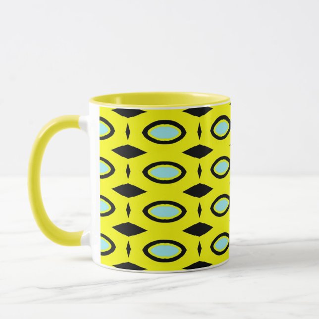Caneca Padrão em amarelo, azul e preto (Esquerda)