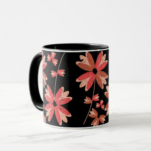 Caneca Padrão Floral Colorido das Flores