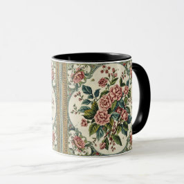 Caneca padrão floral de madressilva vintage de William Mo
