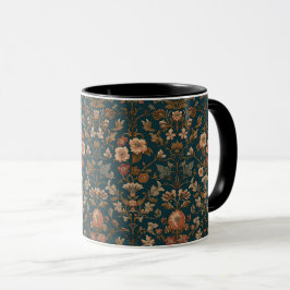 Caneca Padrão Floral de Madressilva Vintage William Morri