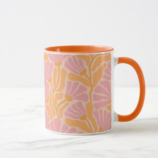 Caneca Padrão Floral Moderno do meio século (Direita)
