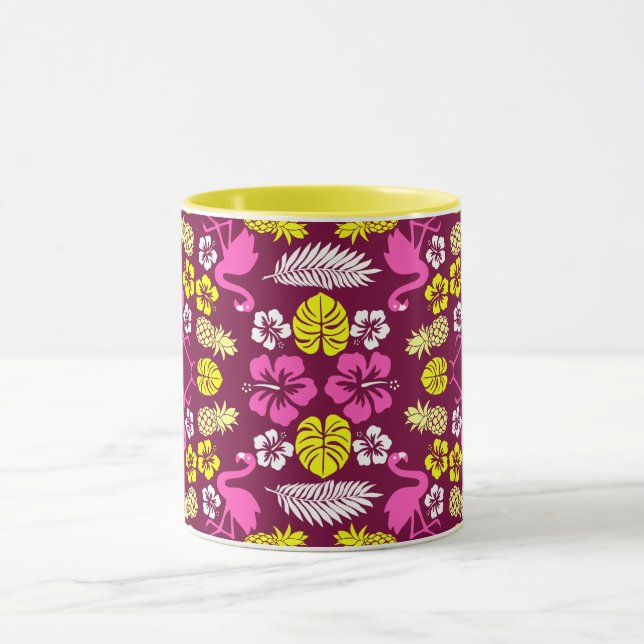 Caneca Padrão Floral Tropical Frutas (Centro)