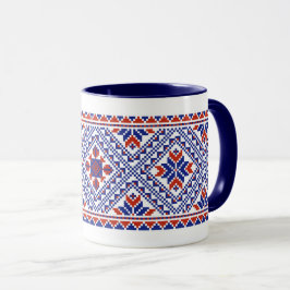 Caneca Padrão floral ucraniano
