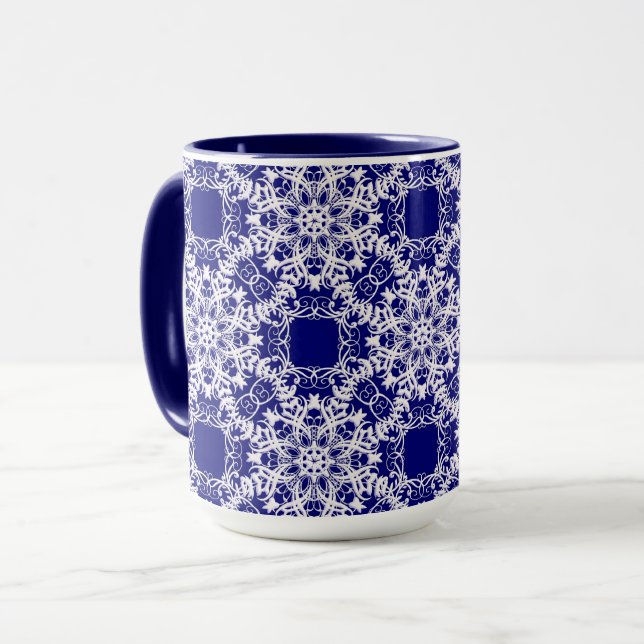 Caneca padrão floral victoriano (Frente Esquerda)