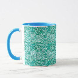 Caneca padrão floral vintage