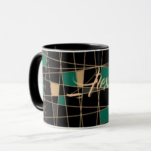 Caneca padrão geométrico abstrato