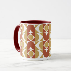 Caneca padrão geométrico colorido estilo estético boho