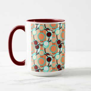 Caneca Padrão Geométrico de Meados do Século