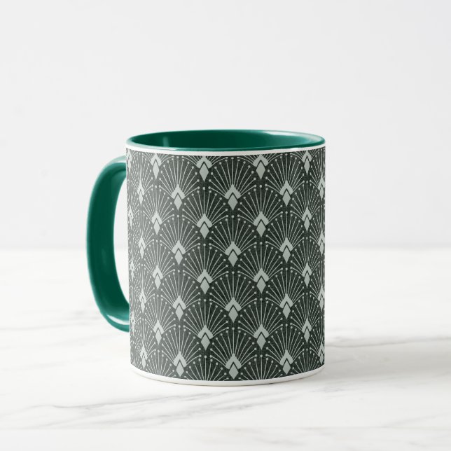Caneca padrão geométrico de na moda, deco de arte. (Frente Esquerda)