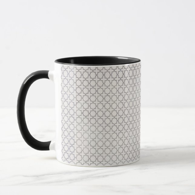 Caneca Padrão geométrico do bege (Esquerda)