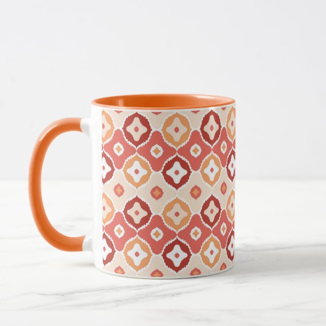 Caneca padrão geométrico do Ouro ikat (Esquerda)