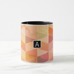 Caneca Padrão Geométrico Triângulo Macio Monogramado