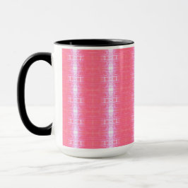 Caneca Padrão Gráfico de Listras Verticais Rosa Neon Abst