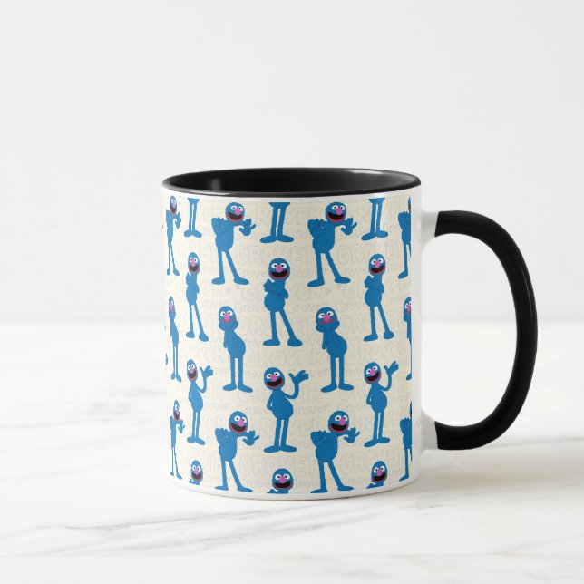 Caneca Padrão Grover Adorável (Direita)