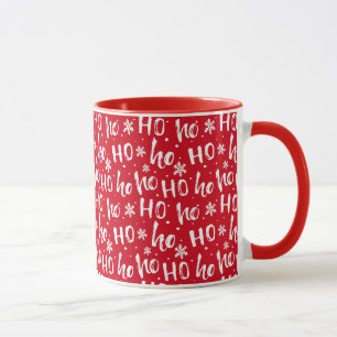 Caneca Padrão Ho Ho Ho Snowflake