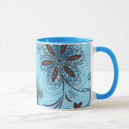 Caneca Padrão Incolor Floral