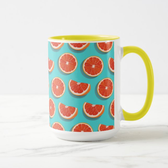 Caneca Padrão Laranja Suculento e Suave (Direita)