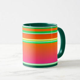 Caneca Padrão listrado de Natal moderno