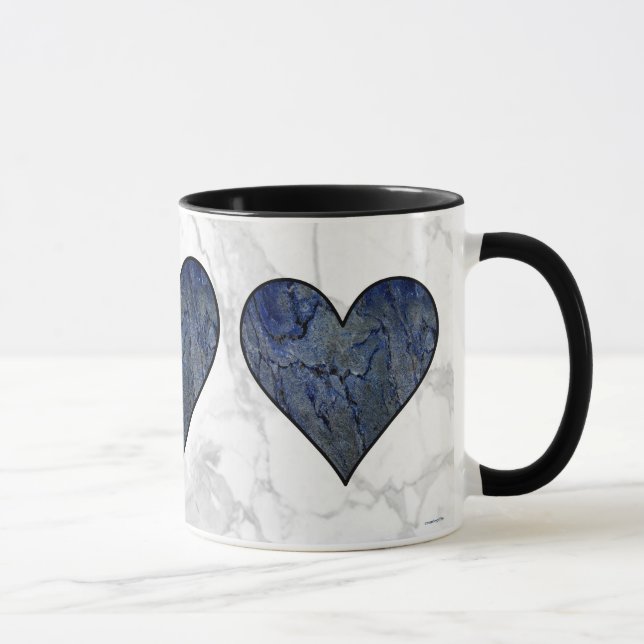 Caneca Padrão Marcado de Pedra Azul (Direita)