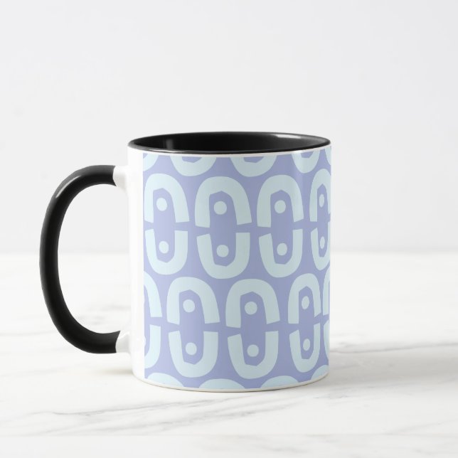 Caneca Padrão Moderno Vibrante com Formas de Cores Ousada (Esquerda)