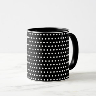 Caneca Padrão na moda Preto E Branco, Pequenos Pontos