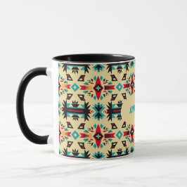 Caneca Padrão nativo americano e editável