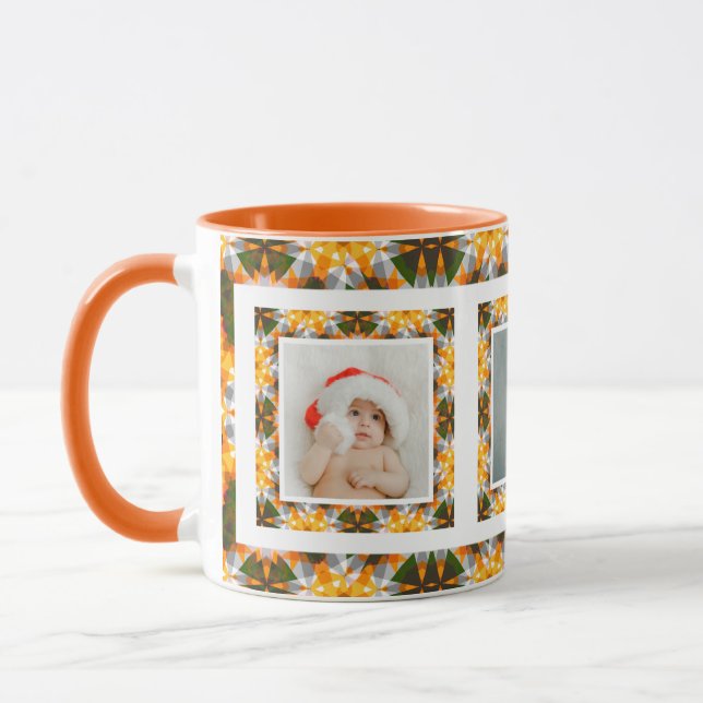 Caneca Padrão Personalizado Alegre Outono Queda Foto Imag (Esquerda)