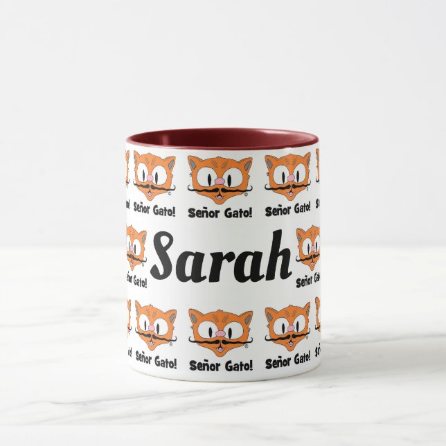 Caneca Padrão Personalizado de Cat do Câncer de Animação (Centro)