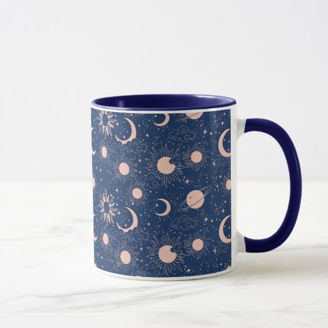 Caneca Padrão Planetas e Estrelas (Direita)