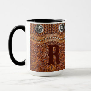 Caneca Padrão Rustic Farmhouse Cowboy Western Country