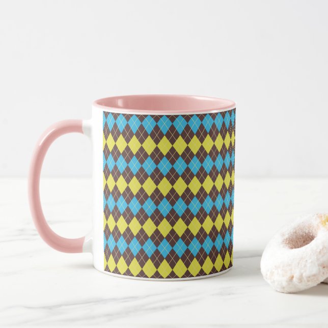 Caneca Padrão-Tartan escocês 70 (Com Donut)