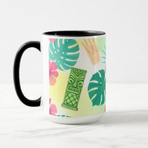 Padrão Tiki Havaiano Tropical para Casamento Festa