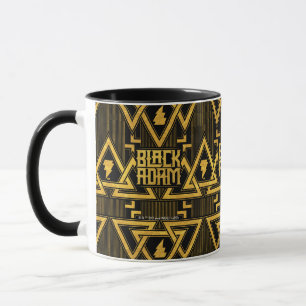 Caneca Padrão triangular de raio de Adam preto