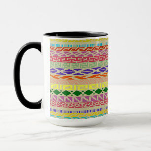 Caneca Padrão Tribal Colorido