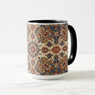 Caneca Padrão Turco Oriental Persa Antigo Vintage