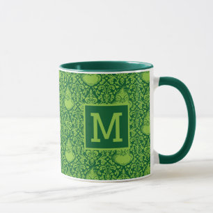 Caneca Padrão Verde Ornamentado do Grinch Adicione Seu