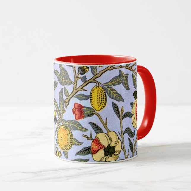 Caneca Padrão William Morris, Fruta, (Frente Esquerda)