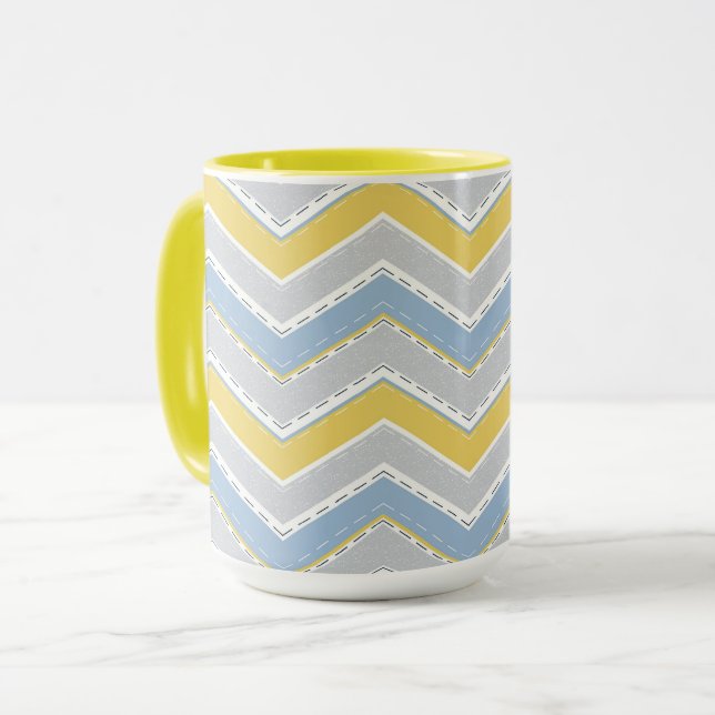 Caneca Padrão Zigzag (Frente Esquerda)