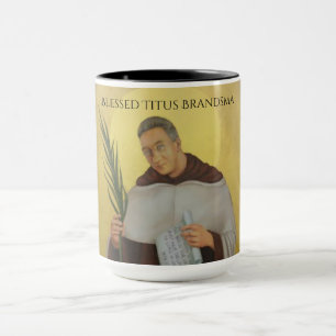 Caneca Padre carmelita abençoado dos santos de Titus