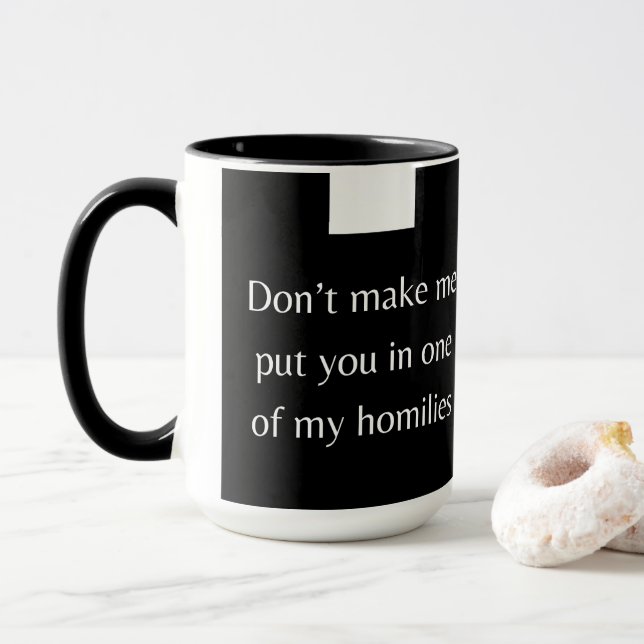 Caneca Padre ou Deacon Homily Mug (Com Donut)