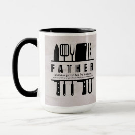 Caneca Padre Pai Beige e Black 2 Tone Mug