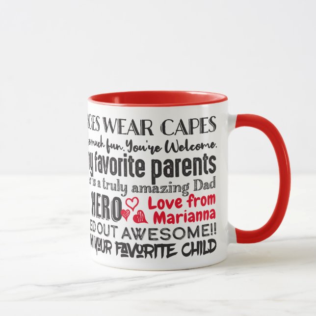 Caneca Padre Pai Engraçado cita Desejos da Filha Mug (Direita)