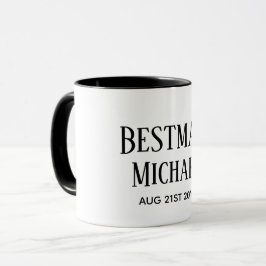 Caneca PADRINHO DE CASAMENTO Bestman GIFTS Classic Black
