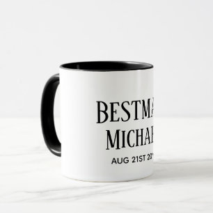 Caneca PADRINHO DE CASAMENTO Bestman GIFTS Classic Black