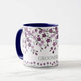Caneca Padrinhos de casamento de flores de cereja de Lava