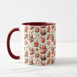 Caneca Padrões de cacau e pão de especiarias