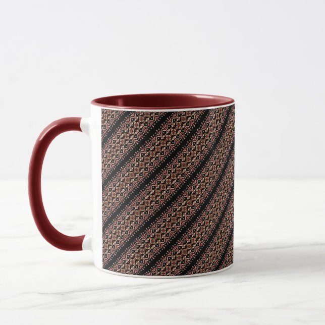 Caneca Padrões de listras ucranianas antigos e fofos (Esquerda)